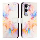For vivo Y29s 5G / Y04 4G PT003 Marble Pattern Flip Leather Phone Case(Marble White) - 3