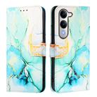 For vivo Y29s 5G / Y04 4G PT003 Marble Pattern Flip Leather Phone Case(Green) - 3