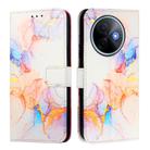 For vivo Y39 5G PT003 Marble Pattern Flip Leather Phone Case(Marble White) - 3