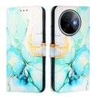 For vivo Y39 5G PT003 Marble Pattern Flip Leather Phone Case(Green) - 3