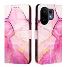 For vivo S30 PT003 Marble Pattern Flip Leather Phone Case(Pink Purple Gold) - 2