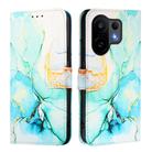 For vivo S30 PT003 Marble Pattern Flip Leather Phone Case(Green) - 2