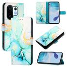 For vivo S30 Pro mini PT003 Marble Pattern Flip Leather Phone Case(Green) - 1
