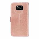 For Xiaomi Poco X3 NFC Swallowtail Butterfly Embossed Leather Phone Case(Rose Gold) - 3