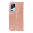 For Xiaomi 12T / 12T Pro Swallowtail Butterfly Embossed Leather Phone Case(Rose Gold) - 3