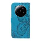 For Xiaomi 13 Ultra Swallowtail Butterfly Embossed Leather Phone Case(Blue) - 3