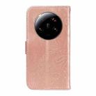 For Xiaomi 13 Ultra Swallowtail Butterfly Embossed Leather Phone Case(Rose Gold) - 3