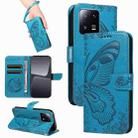 For Xiaomi 13 Pro Swallowtail Butterfly Embossed Leather Phone Case(Blue) - 1