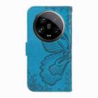 For Xiaomi 14 Ultra Swallowtail Butterfly Embossed Leather Phone Case(Blue) - 3