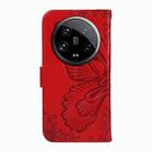 For Xiaomi 14 Ultra Swallowtail Butterfly Embossed Leather Phone Case(Red) - 3