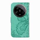 For Xiaomi 14 Ultra Swallowtail Butterfly Embossed Leather Phone Case(Green) - 3