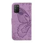 For Xiaomi Poco M3 Swallowtail Butterfly Embossed Leather Phone Case(Purple) - 3