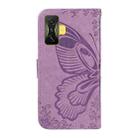 For Xiaomi Poco F4 GT Swallowtail Butterfly Embossed Leather Phone Case(Purple) - 3