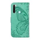 For Xiaomi Redmi Note 8 Swallowtail Butterfly Embossed Leather Phone Case(Green) - 3
