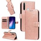 For Xiaomi Redmi Note 8 Swallowtail Butterfly Embossed Leather Phone Case(Rose Gold) - 1