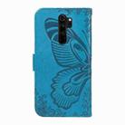 For Xiaomi Redmi Note 8 Pro Swallowtail Butterfly Embossed Leather Phone Case(Blue) - 3