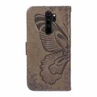 For Xiaomi Redmi Note 8 Pro Swallowtail Butterfly Embossed Leather Phone Case(Grey) - 3