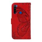 For Xiaomi Redmi Note 8T Swallowtail Butterfly Embossed Leather Phone Case(Red) - 3