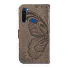 For Xiaomi Redmi Note 8T Swallowtail Butterfly Embossed Leather Phone Case(Grey) - 3