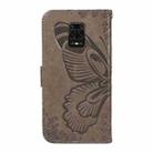 For Xiaomi Redmi Note 9 Pro 4G / Note 9S Swallowtail Butterfly Embossed Leather Phone Case(Grey) - 3