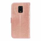 For Xiaomi Redmi Note 9 Pro 4G / Note 9S Swallowtail Butterfly Embossed Leather Phone Case(Rose Gold) - 3