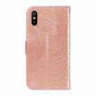 For Xiaomi Redmi 9A Swallowtail Butterfly Embossed Leather Phone Case(Rose Gold) - 3