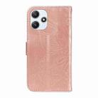 For Xiaomi Poco M6 Pro 5G Swallowtail Butterfly Embossed Leather Phone Case(Rose Gold) - 3