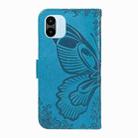 For Xiaomi Redmi A1 Swallowtail Butterfly Embossed Leather Phone Case(Blue) - 3