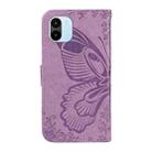 For Xiaomi Redmi A1 Swallowtail Butterfly Embossed Leather Phone Case(Purple) - 3