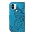 For Xiaomi Redmi A1+ Swallowtail Butterfly Embossed Leather Phone Case(Blue) - 3