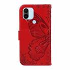 For Xiaomi Redmi A1+ Swallowtail Butterfly Embossed Leather Phone Case(Red) - 3