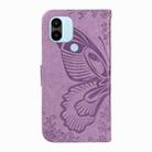 For Xiaomi Redmi A1+ Swallowtail Butterfly Embossed Leather Phone Case(Purple) - 3