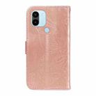 For Xiaomi Redmi A1+ Swallowtail Butterfly Embossed Leather Phone Case(Rose Gold) - 3