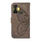 For Xiaomi Redmi K50 Gaming Swallowtail Butterfly Embossed Leather Phone Case(Grey) - 3