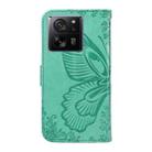 For Xiaomi Redmi K60 Ultra Swallowtail Butterfly Embossed Leather Phone Case(Green) - 3