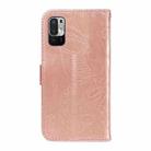 For Xiaomi Poco M3 Pro 5G Swallowtail Butterfly Embossed Leather Phone Case(Rose Gold) - 3