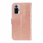 For Xiaomi Redmi Note 10 Pro 4G Swallowtail Butterfly Embossed Leather Phone Case(Rose Gold) - 3