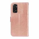 For Xiaomi Redmi Note 11 4G / 11S Swallowtail Butterfly Embossed Leather Phone Case(Rose Gold) - 3