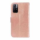 For Xiaomi Poco M4 Pro 5G Swallowtail Butterfly Embossed Leather Phone Case(Rose Gold) - 3