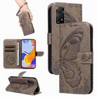 For Xiaomi Redmi Note 11 Pro+ 5G Swallowtail Butterfly Embossed Leather Phone Case(Grey) - 1