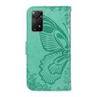 For Xiaomi Redmi Note 11 Pro+ 5G Swallowtail Butterfly Embossed Leather Phone Case(Green) - 3