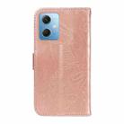 For Xiaomi Redmi Note 12 5G Global Swallowtail Butterfly Embossed Leather Phone Case(Rose Gold) - 3
