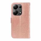 For Xiaomi Redmi Note 13 Pro 4G Swallowtail Butterfly Embossed Leather Phone Case(Rose Gold) - 3