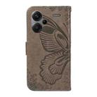 For Xiaomi Redmi Note 13 Pro+ Swallowtail Butterfly Embossed Leather Phone Case(Grey) - 3