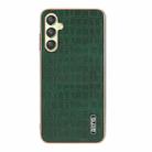 For Samsung Galaxy A15 AZNS Electroplated Frame Crocodile Texture Full Coverage Phone Case(Green) - 2
