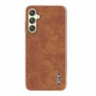 For Samsung Galaxy A25 AZNS Electroplated Frame Crocodile Texture Full Coverage Phone Case(Brown) - 2