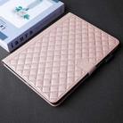 For iPad Pro 13 2024 Rhombus Lattice Leather Smart Tablet Case(Rose Gold) - 2