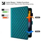 For iPad 10.2 2021 / 2020 / 10.5  Rhombus Lattice Leather Smart Tablet Case(Dark Green) - 3