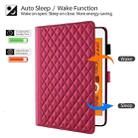 For iPad mini 5 / mini 4 / mini 3  Rhombus Lattice Leather Smart Tablet Case(Red) - 3