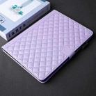 For iPad mini 5 / mini 4 / mini 3  Rhombus Lattice Leather Smart Tablet Case(Purple) - 2